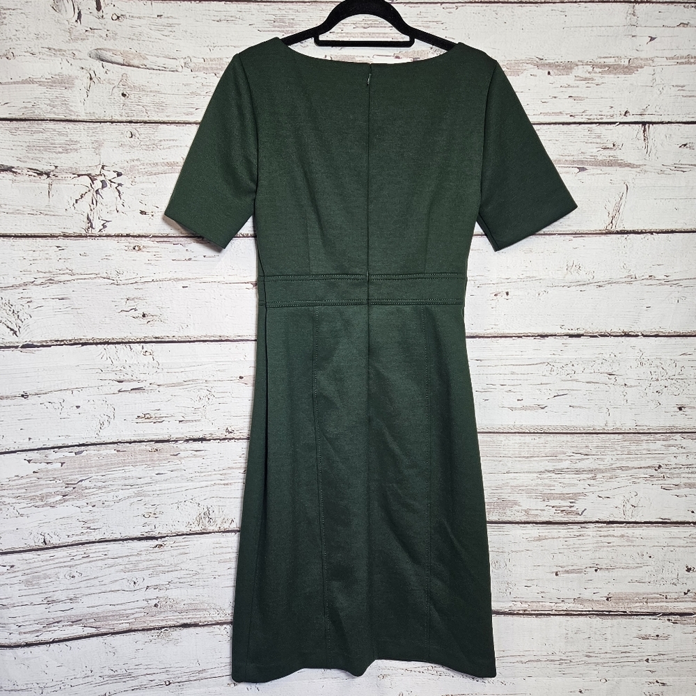 Ann Taylor Green Knee Length Dress Size 10 - Picture 9 of 11